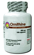Ornithine 500mg (100 capsules)